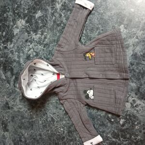 Disney Hooded Jacket with Mickey Mouse And Pluto On The Pockets 0-3Mos
